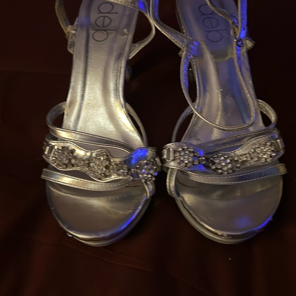 Deb Silver Strappy Women's Shoes